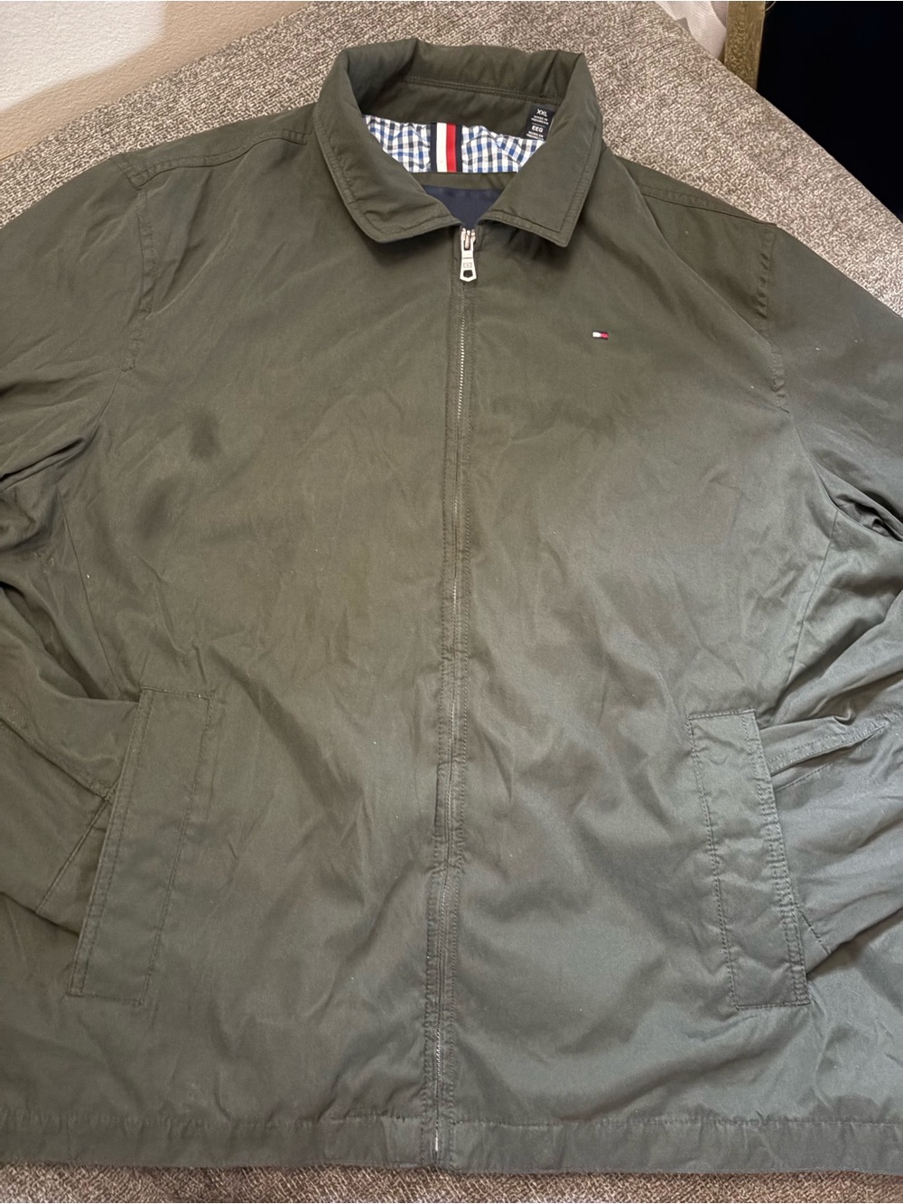 Tommy Hilfiger Olive Green Lightweight Zip-Up Jacket